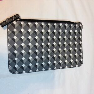 Geometric Wallet - Black, Gray, and Cream